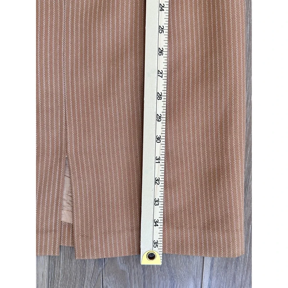 Rieta Oris Pinstripe Zip Front Dress 6 WMS VTG Old Money Artsy Retro Y2K Refined